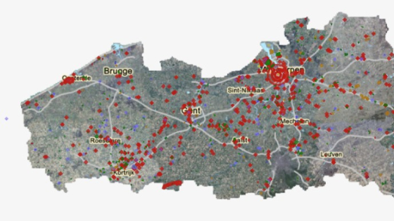 Kaart Vlaanderen PFAS