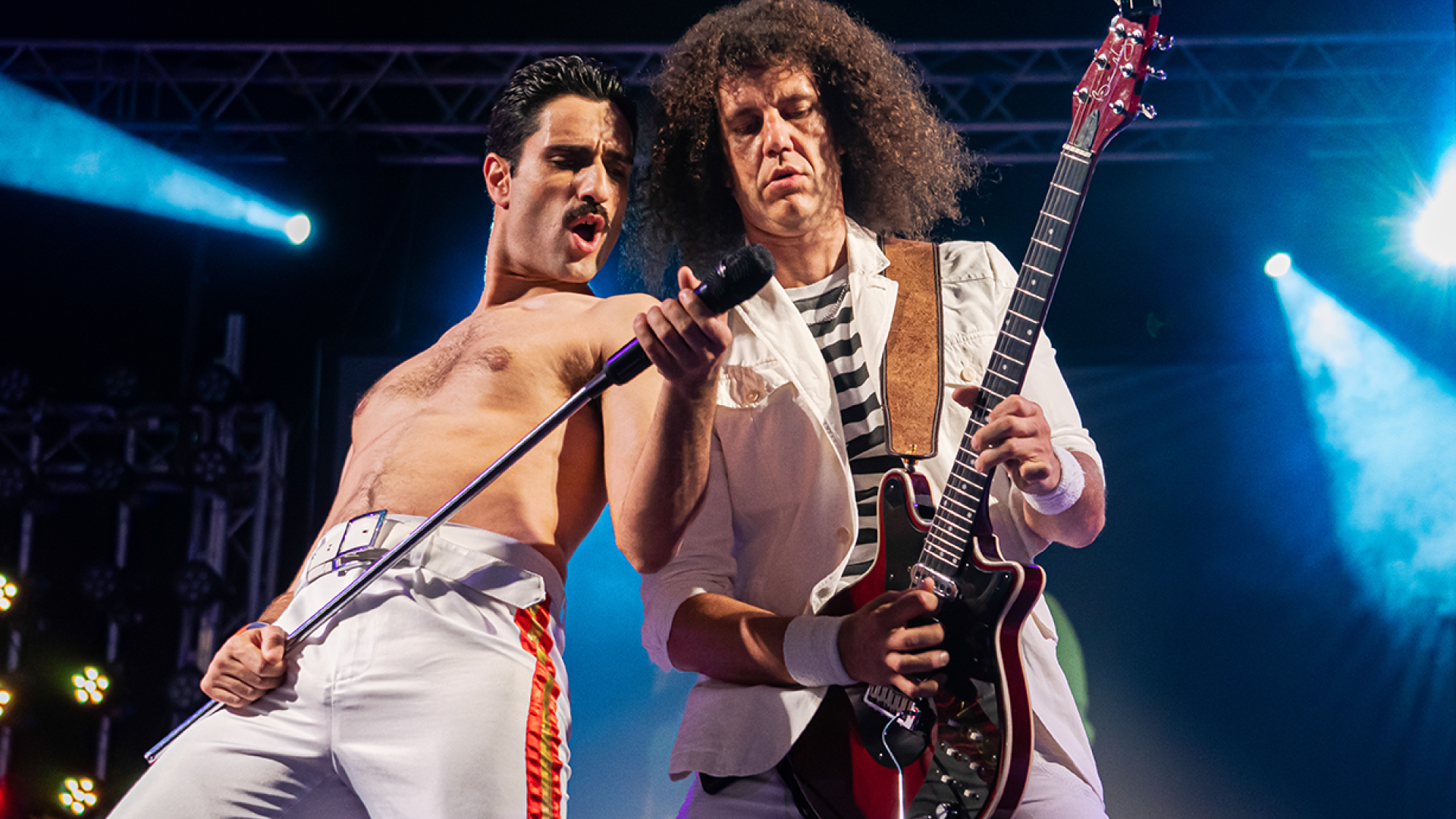 Freddie en Brian in queen-tribute band BREAK FREE
