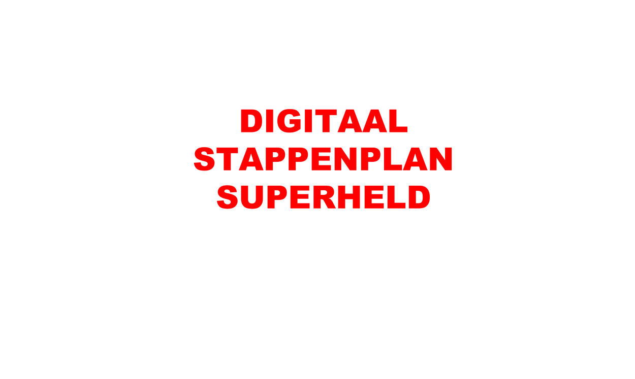 Digitaal stappenplan superheld logo